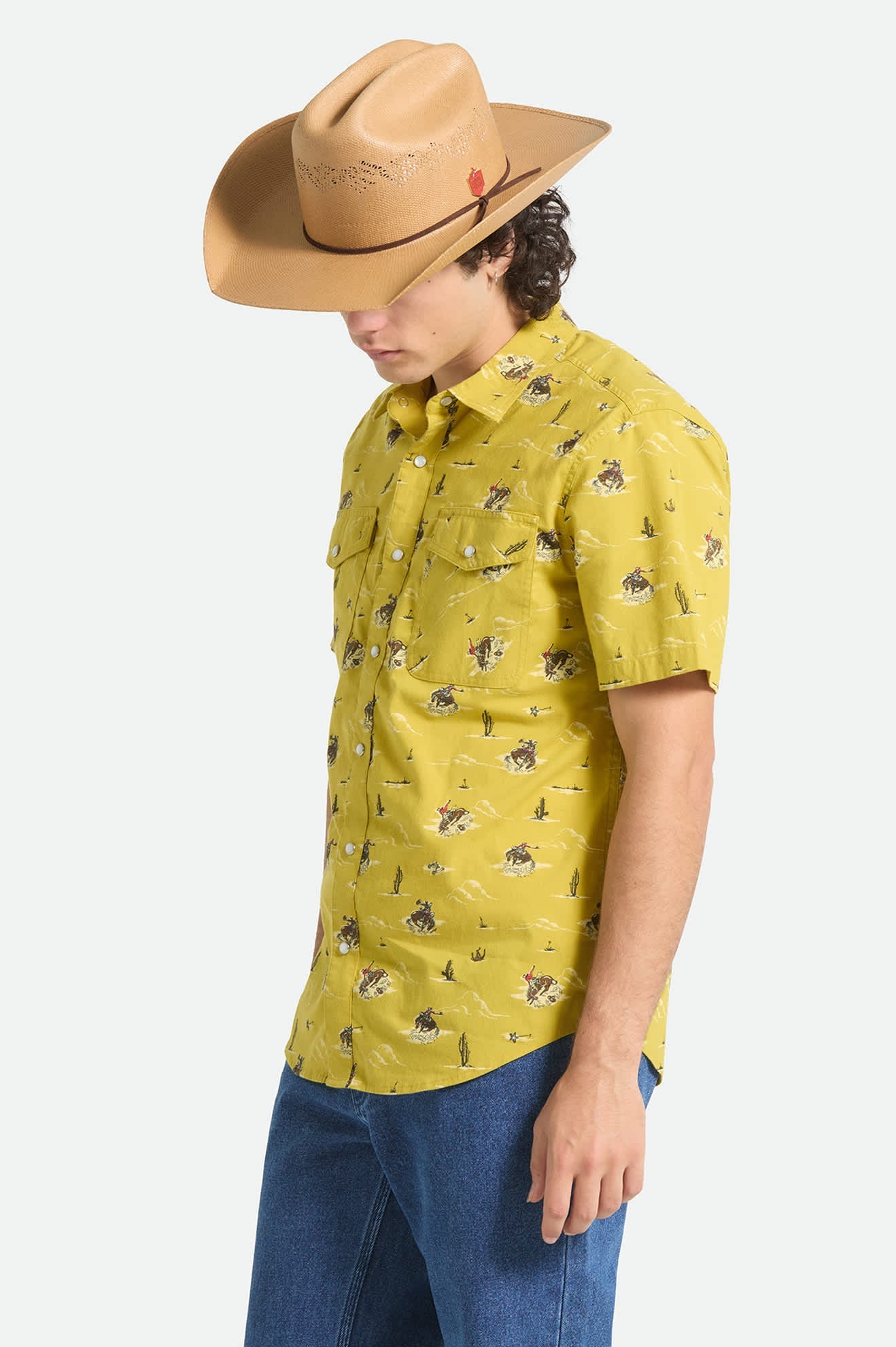 Brixton x Lone Star - Button Up Shirt Texas Gold