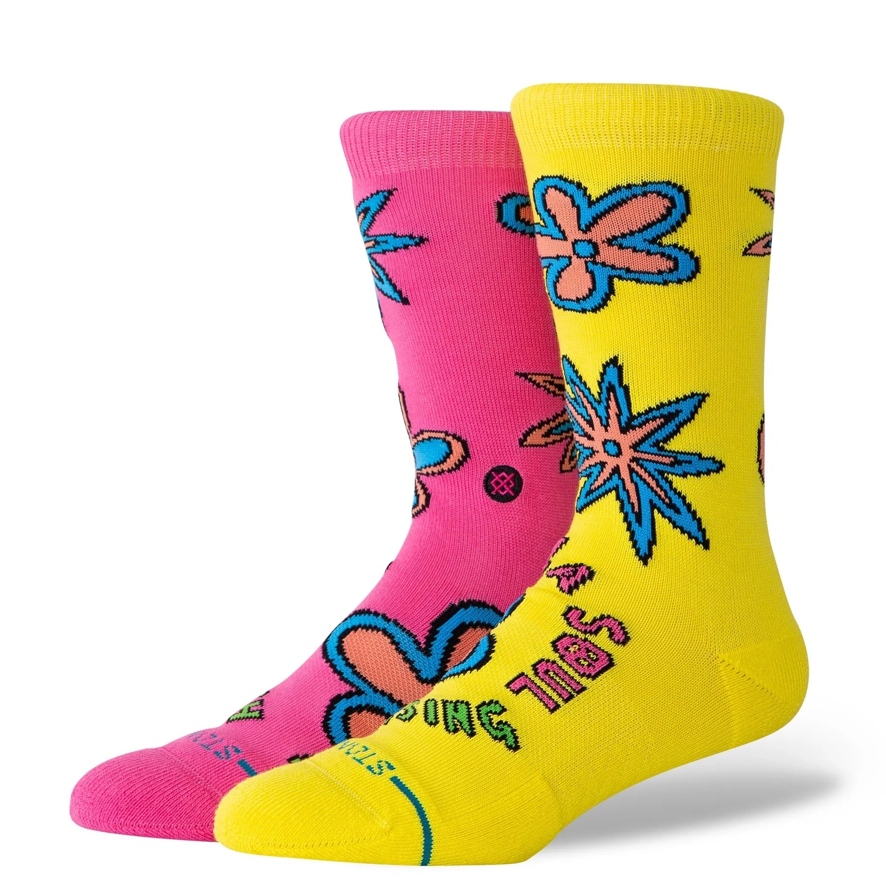 Stance - Mupa 3 Feet High Socks Pink/Yellow/Blue-1