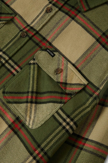 Brixton - Bowery Flannel ~ Green