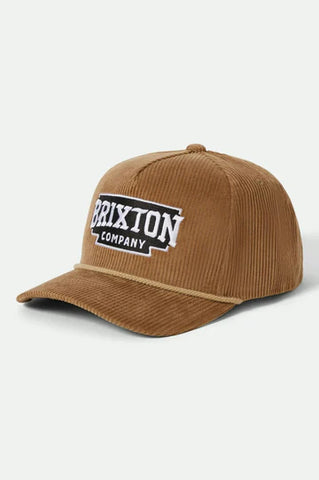 Brixton - Pierson Corduroy Snapback Hat ~ Brown