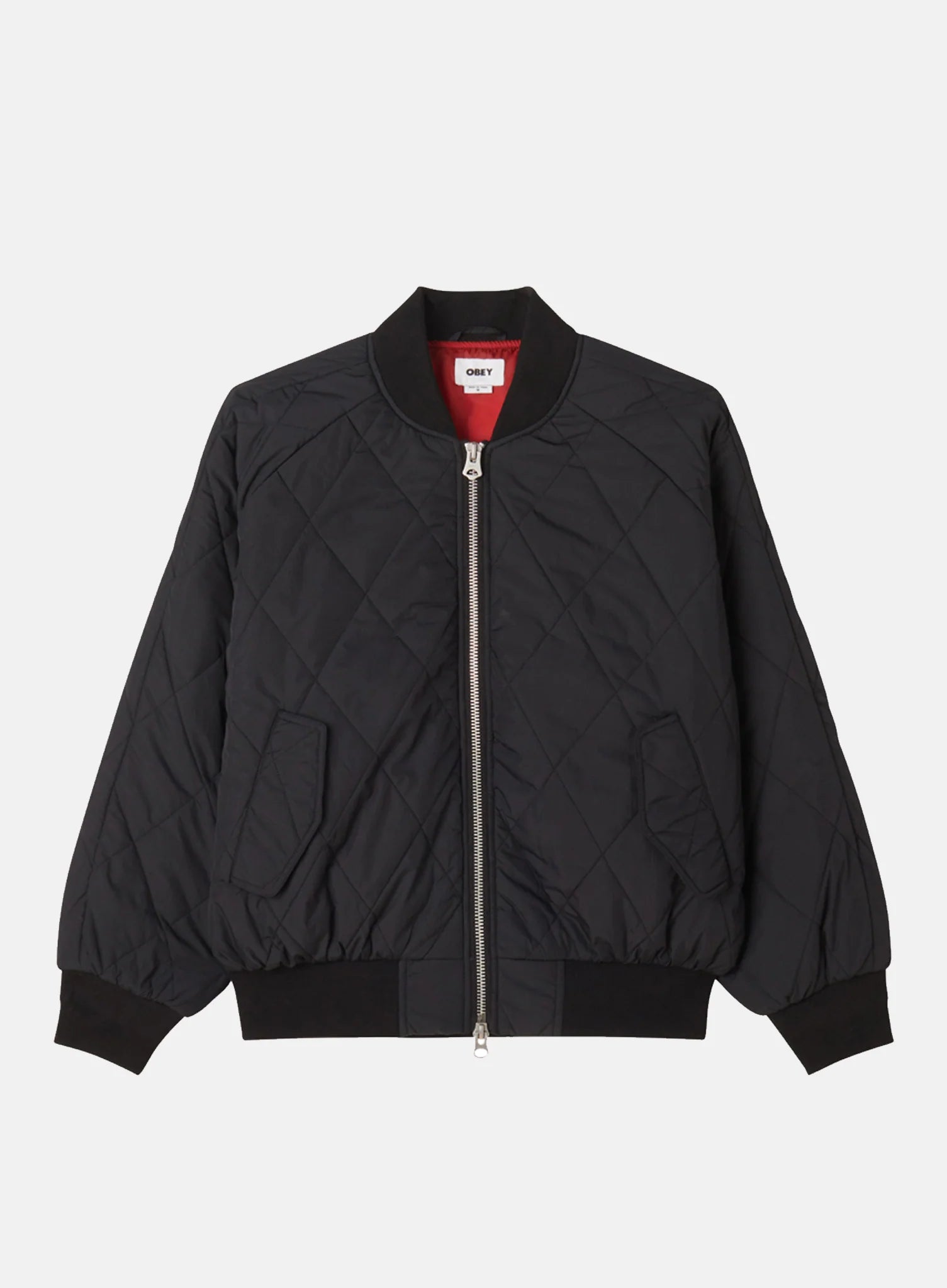 Quilted black bomber jacket best sale