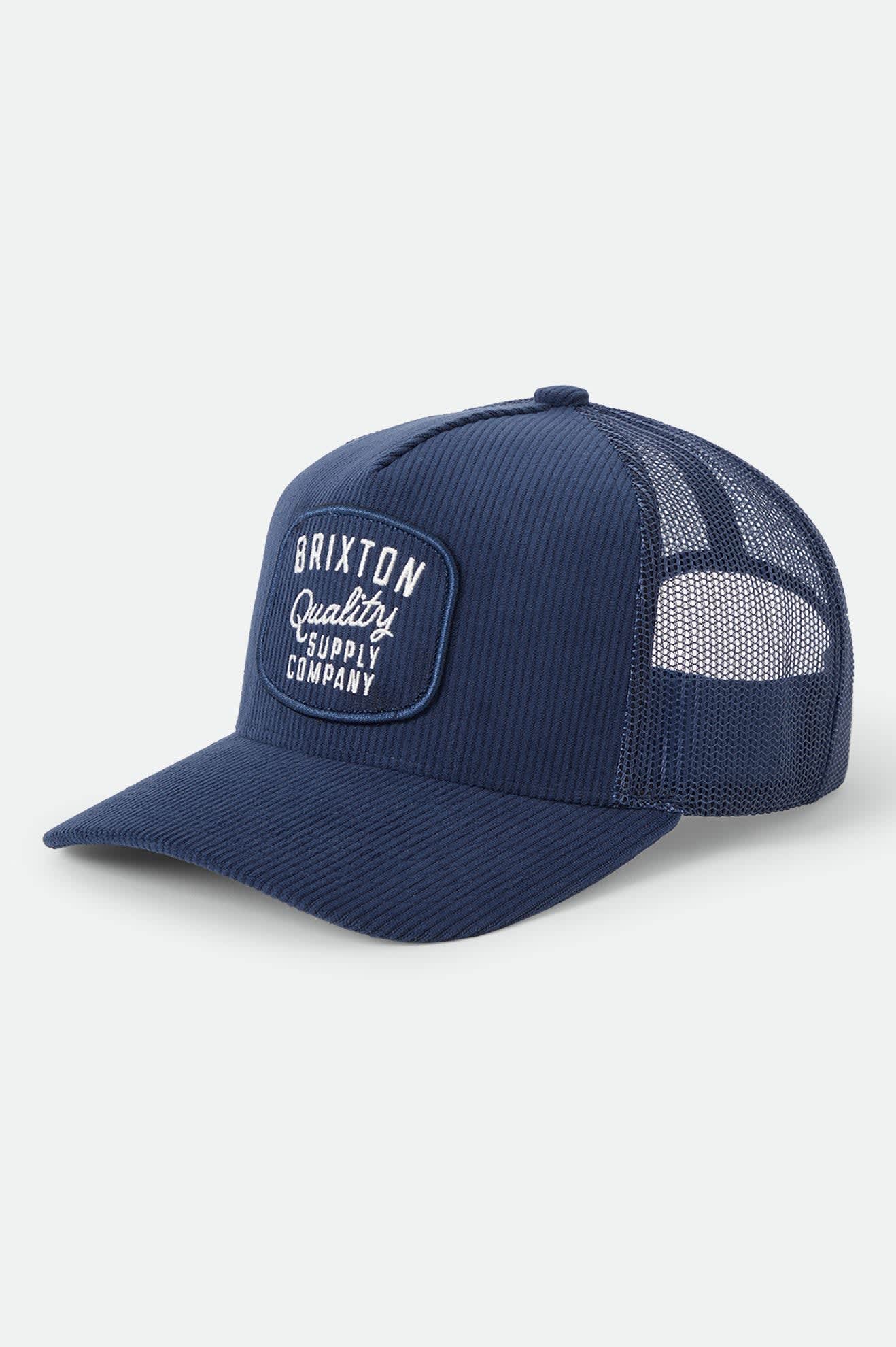 Brixton - Hubal Trucker Hat Dark Corduroy Navy-1