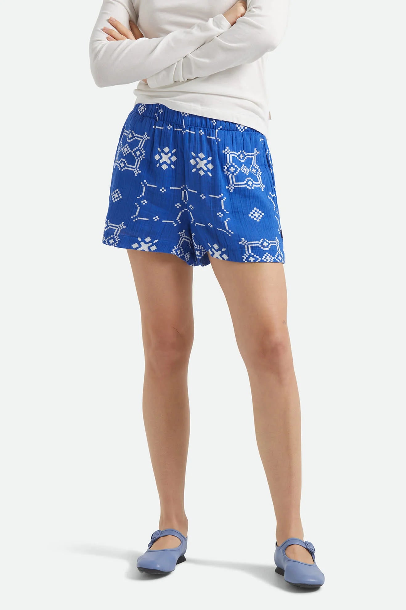 Brixton - W Tile Shorts Sunrise Blue