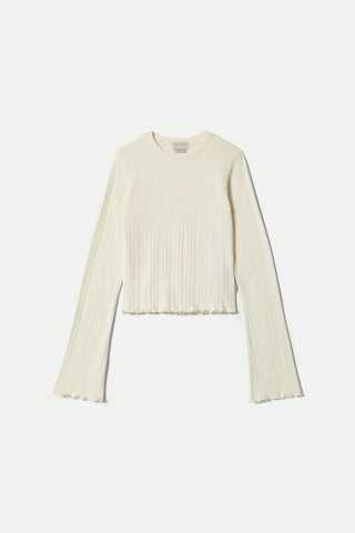 Brixton - W Dolly Slim Long Sleeve Knit T-Shirt Off White