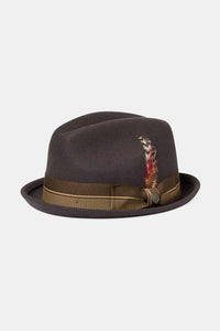 Brixton - 20th Anniversary Gain Fedora ~ Chocolate/Gold