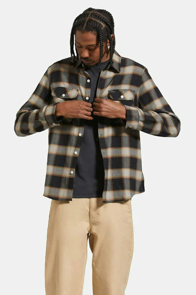 Brixton - 20th Anniversary Bowery Flannel ~ Black/Cream