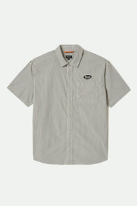 Brixton - Builders Auto S/S Woven Shirt ~ White/Black