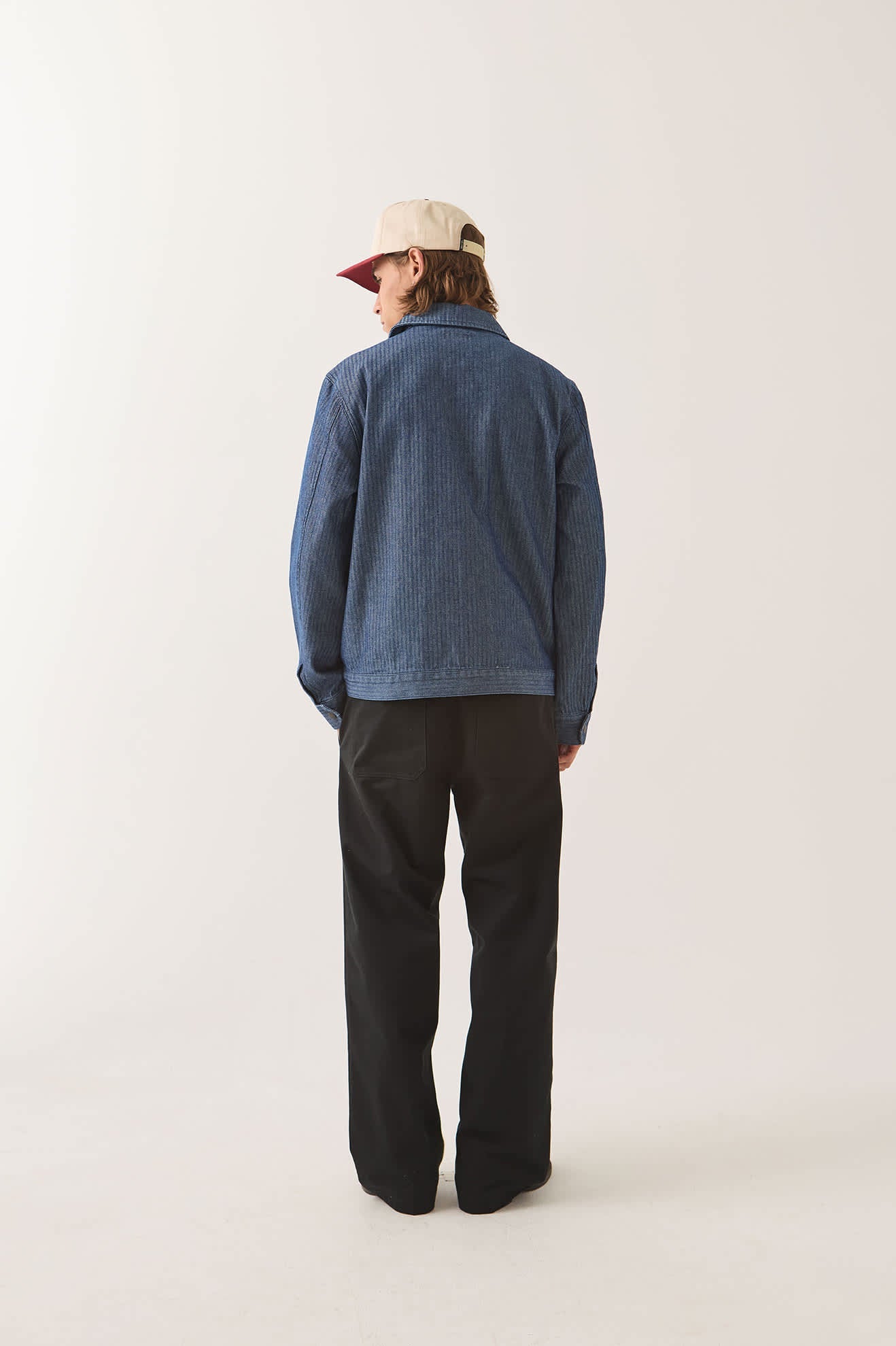 Brixton - Mechanic Garage Zip Jacket Indigo Herringbone-4