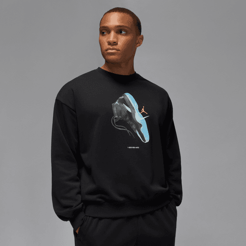 Nike - Jordan Brooklyn Fleece Crewneck Black/Gamma Blue