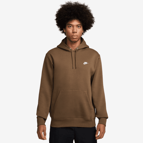 Nike - Club Fleece Pullover Hoodie Brown