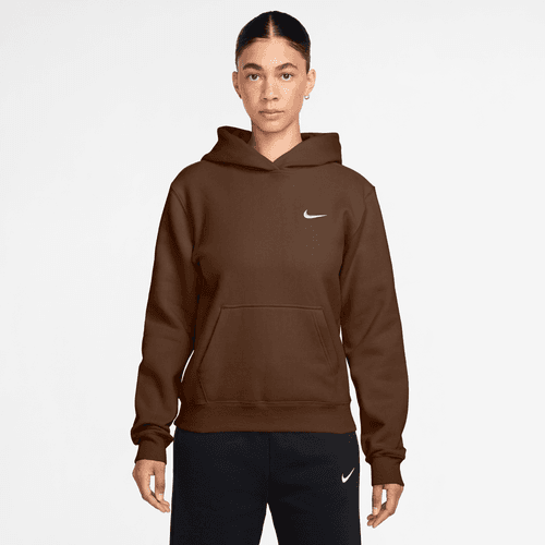 Nike - W Studio Fleece Pullover Hoodie Brown-1