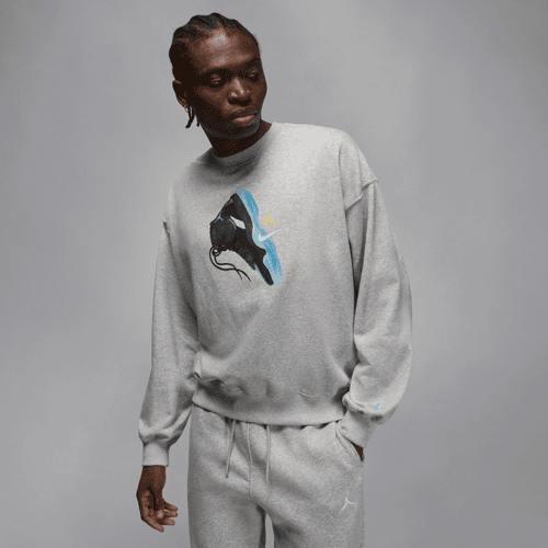 Nike - Jordan Brooklyn Fleece Crewneck Grey/Gamma Blue