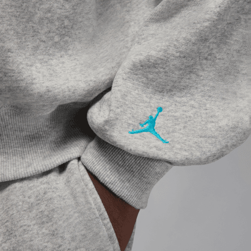 Nike - Jordan Brooklyn Fleece Crewneck Grey/Gamma Blue