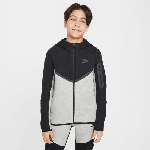 Nike - Youth Tech Fleece Full-Zip Hoodie Grey/Black