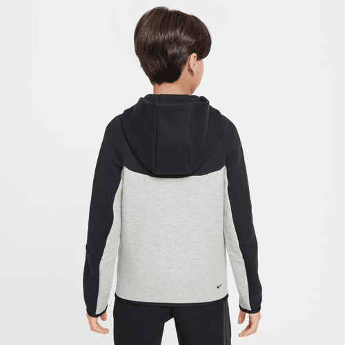 Nike - Youth Tech Fleece Full-Zip Hoodie Grey/Black