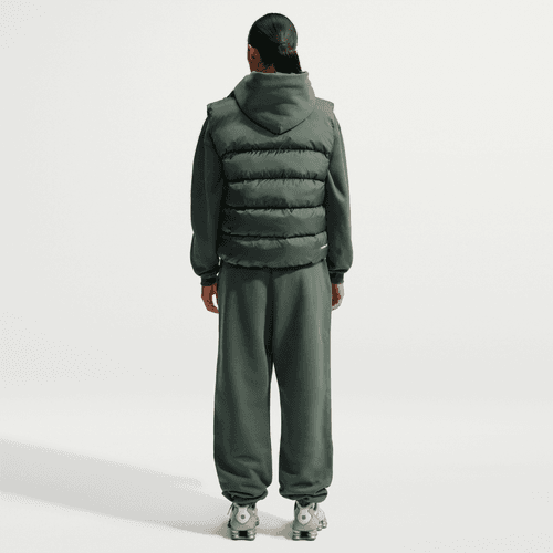 Nike - W Studio Fleece High-Rise Oversized Pants Green-4