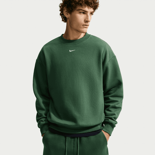 Nike - Solo Fleece Crew-Neck Sweatshirt Green-1