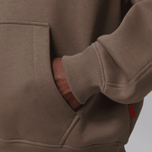 Nike - Jordan Brooklyn Oversized Fleece Hoodie Brown-3