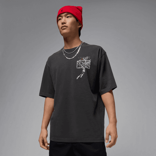★Nike★ Jordan Brooklyn Oversized Graphic T-Shirt M Off Noi Nike - Jordan Brooklyn T-Shirt ~ Grey – FLAVOUR '99