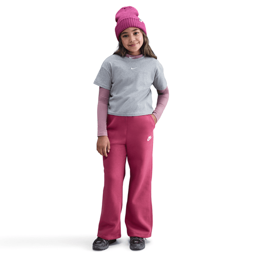 Nike - Youth Club Fleece Wide-Leg Pants Pink