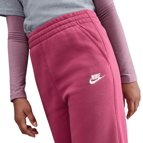 Nike - Youth Club Fleece Wide-Leg Pants ~ Pink