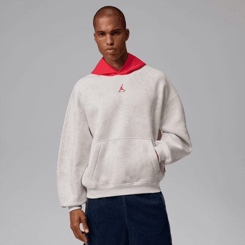 Nike - Jordan Brooklyn Pullover Hoodie Phantom/Red-1
