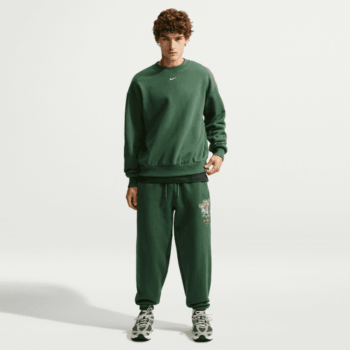 Nike - Solo Fleece Crew-Neck Sweatshirt Green-5