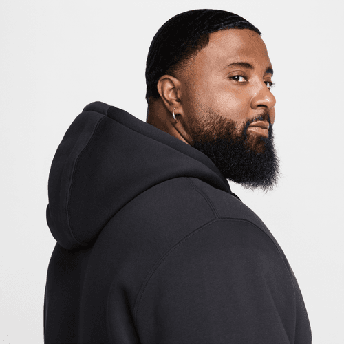 Nike - Club Full-Zip Fleece Hoodie Black/White-5