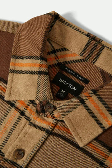 Brixton - Bowery Flannel ~ Brown
