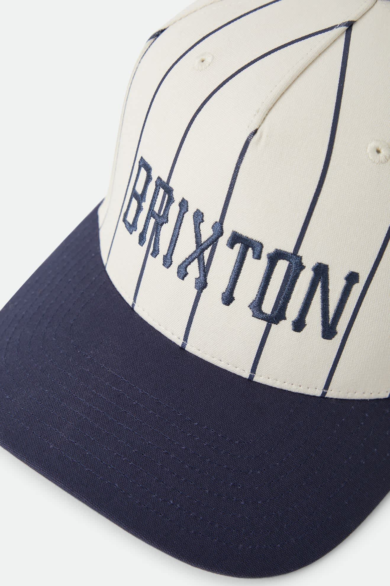 Brixton - Homerun Snapback Off White/Washed Navy-2