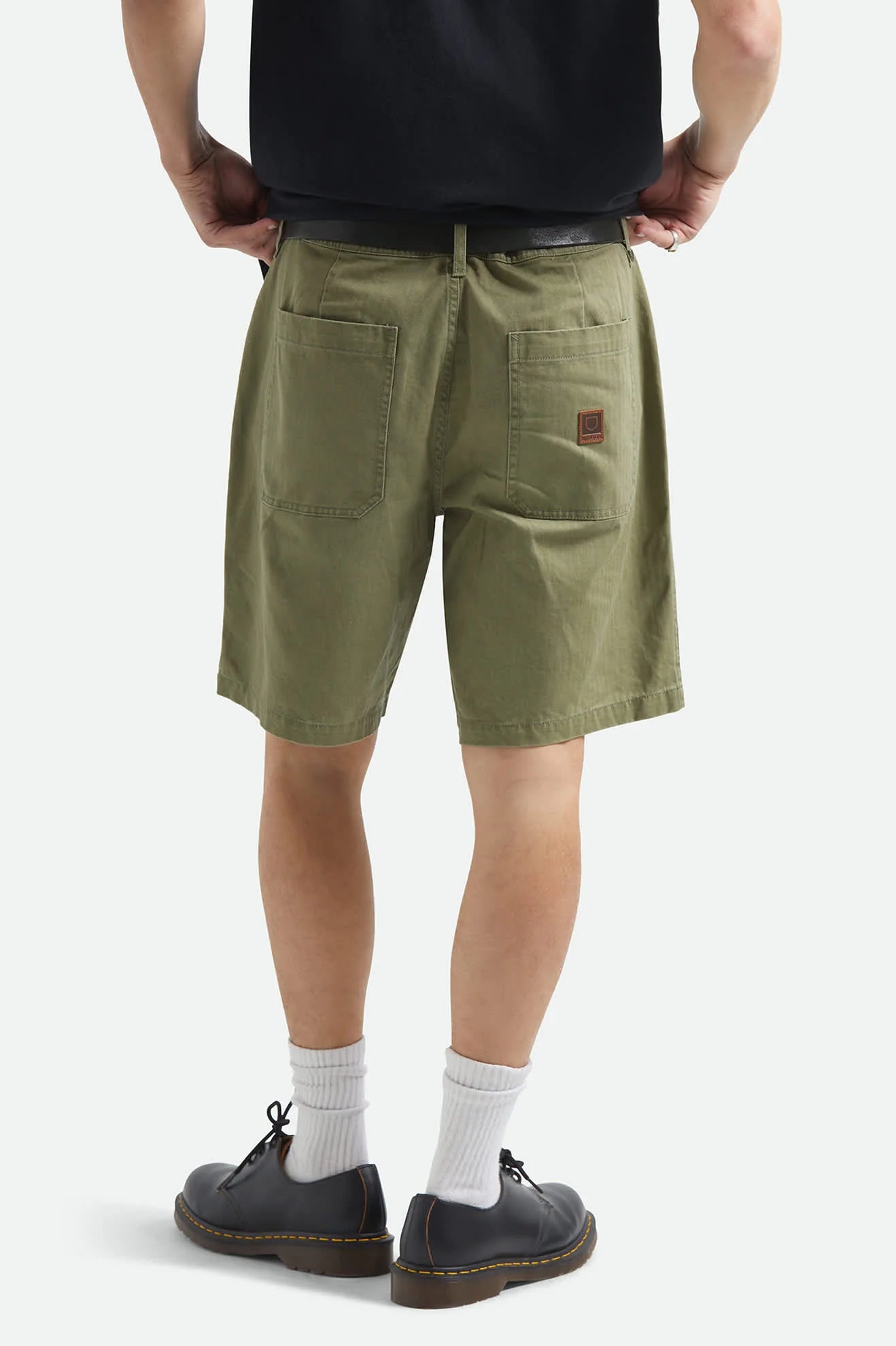 Brixton - Surplus Vintage Wash Herringbone Shorts Green