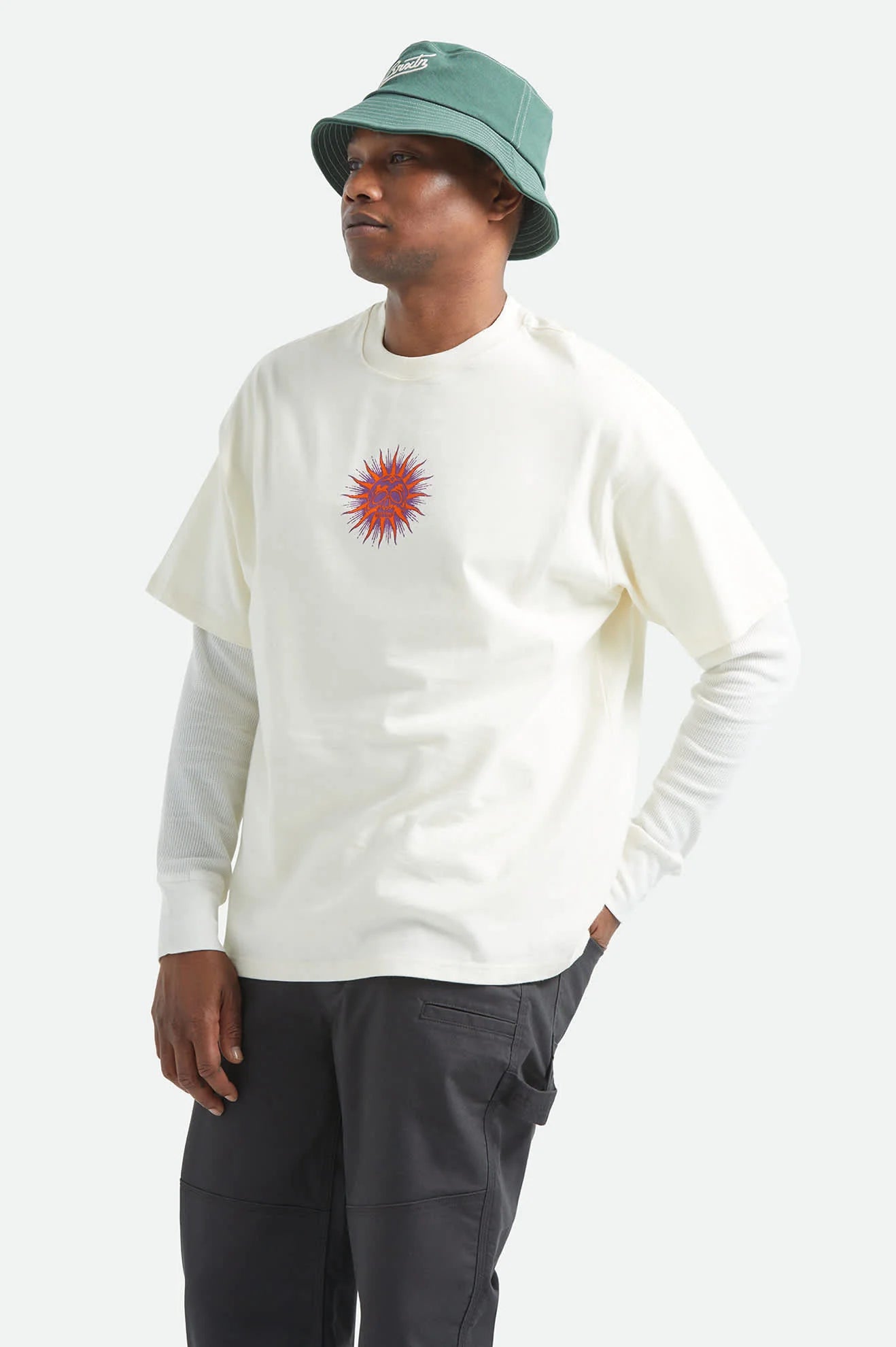 Brixton - Zephyr Oversized T-Shirt Cream