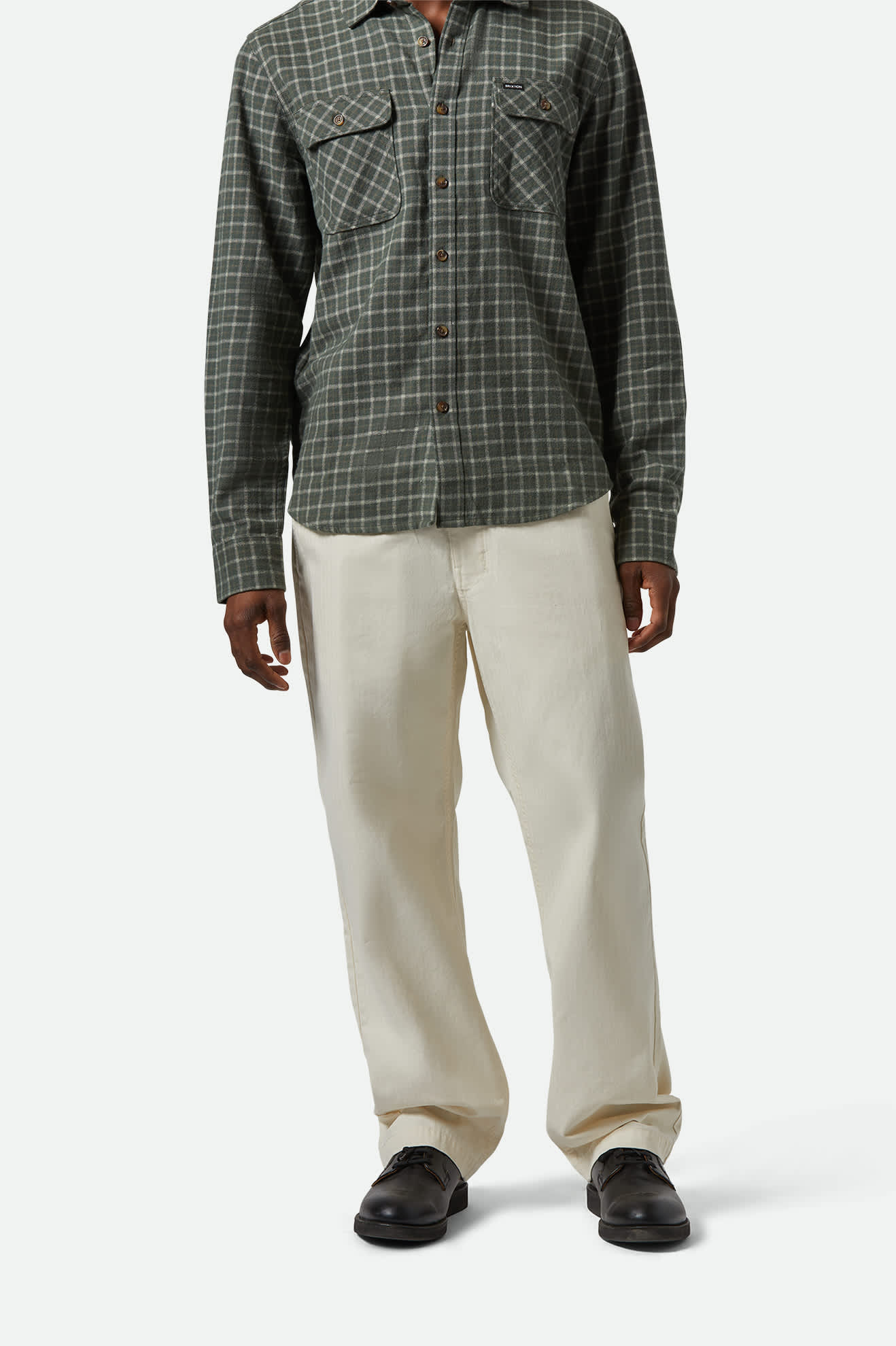 Brixton - Surplus Herringbone Relaxed Trouser Pant Whitecap