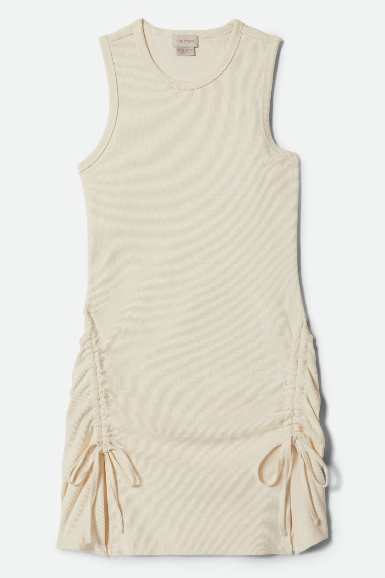 Brixton - W Ribbed Cinch Mini Dress Off White