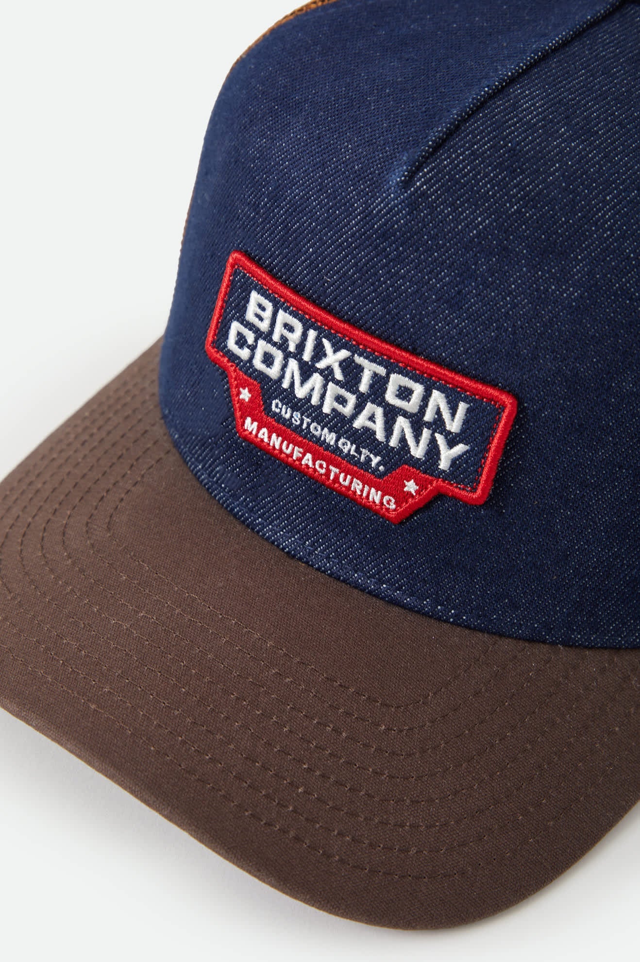 Brixton - Reeves Trucker Hat Washed Denim/Caramel-2