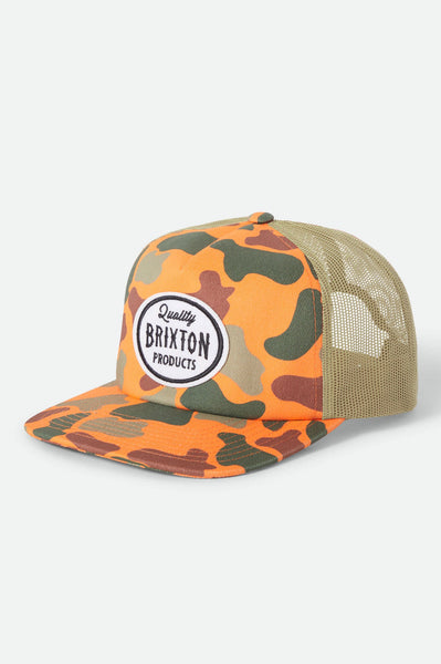 Brixton - Henry Trucker Hat Orange Duck Camo