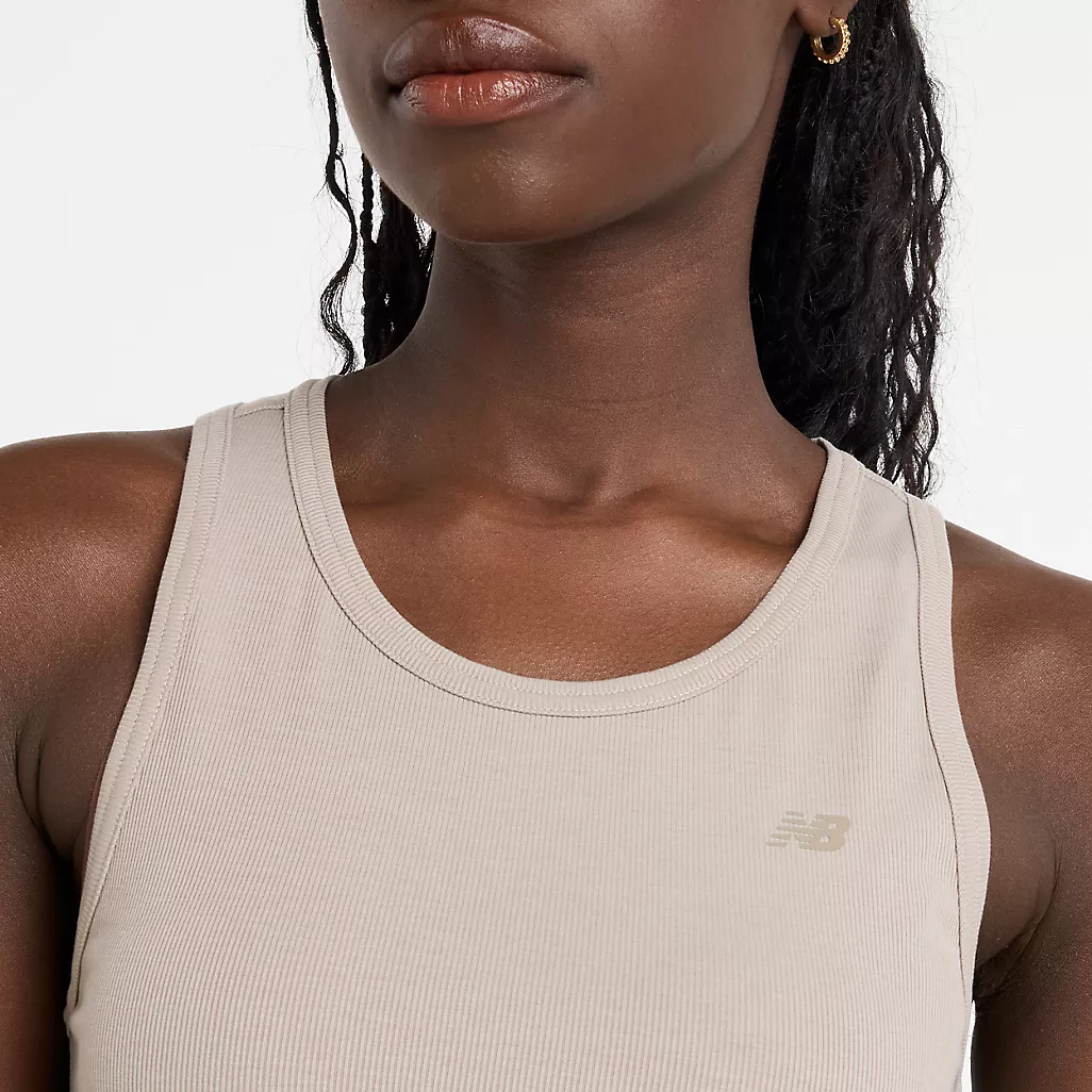 New Balance - W Micro Rib Tank Top Arid Stone