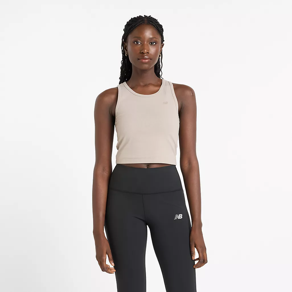 New Balance - W Micro Rib Tank Top Arid Stone