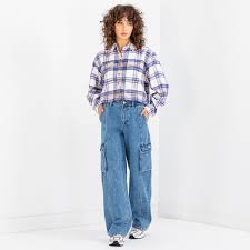Obey - W Search Cargo Denim Pant Stone Wash Indigo