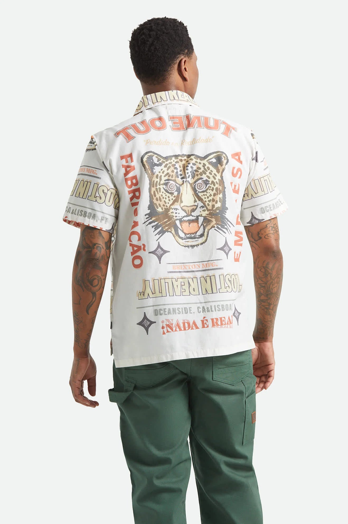 Brixton - Getaway Camp Collar Shirt White