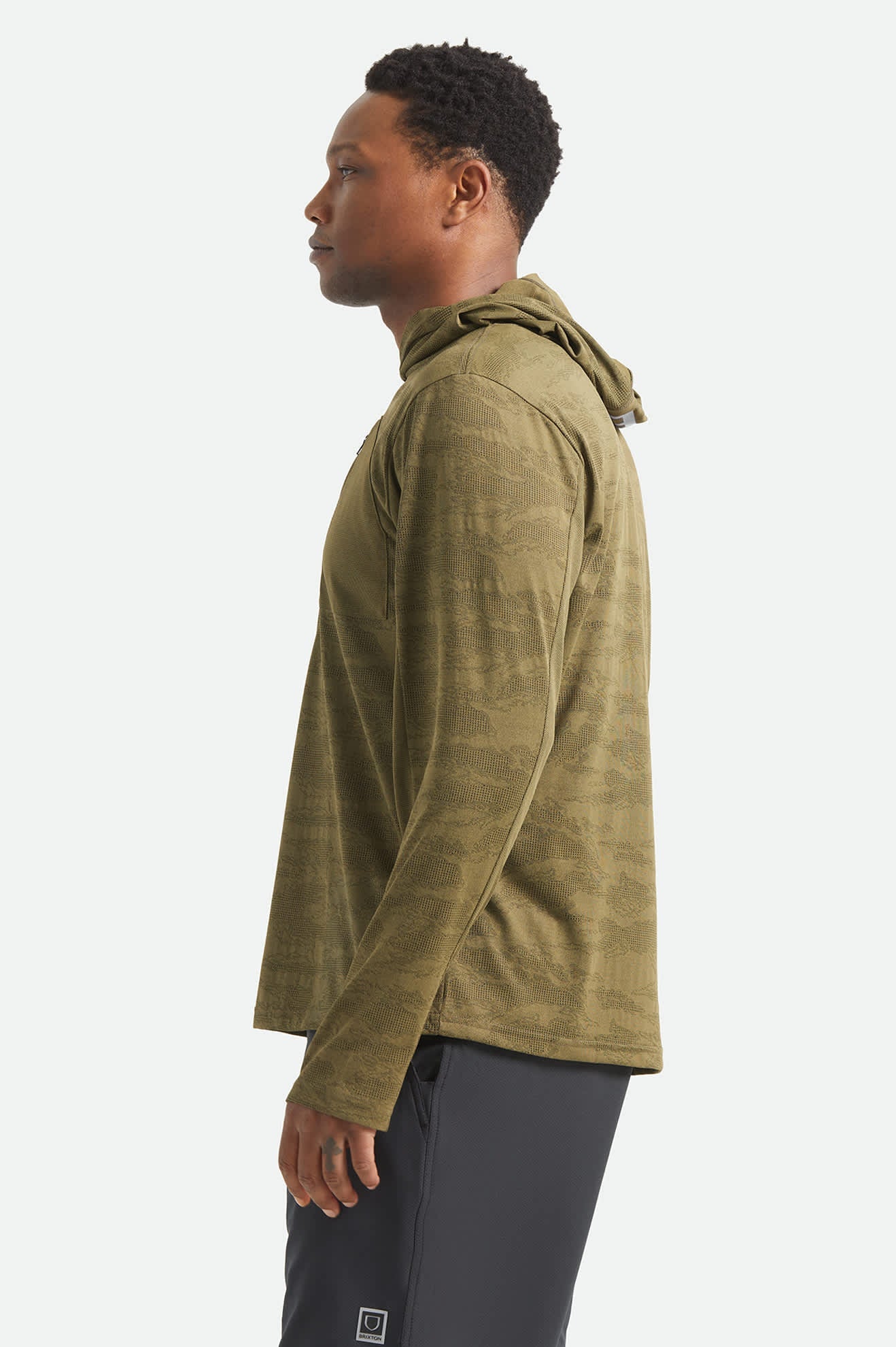 Brixton - Journey Sun Hoodie Olive Tiger Camo