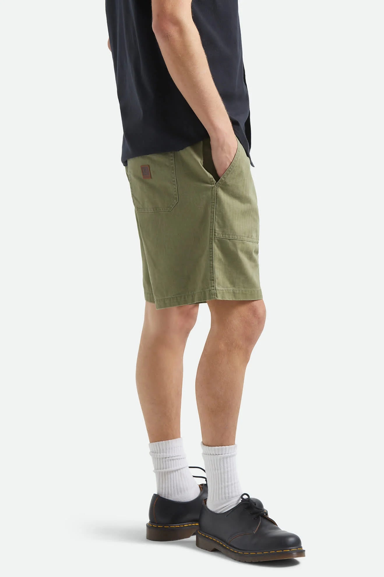 Brixton - Surplus Vintage Wash Herringbone Shorts Green