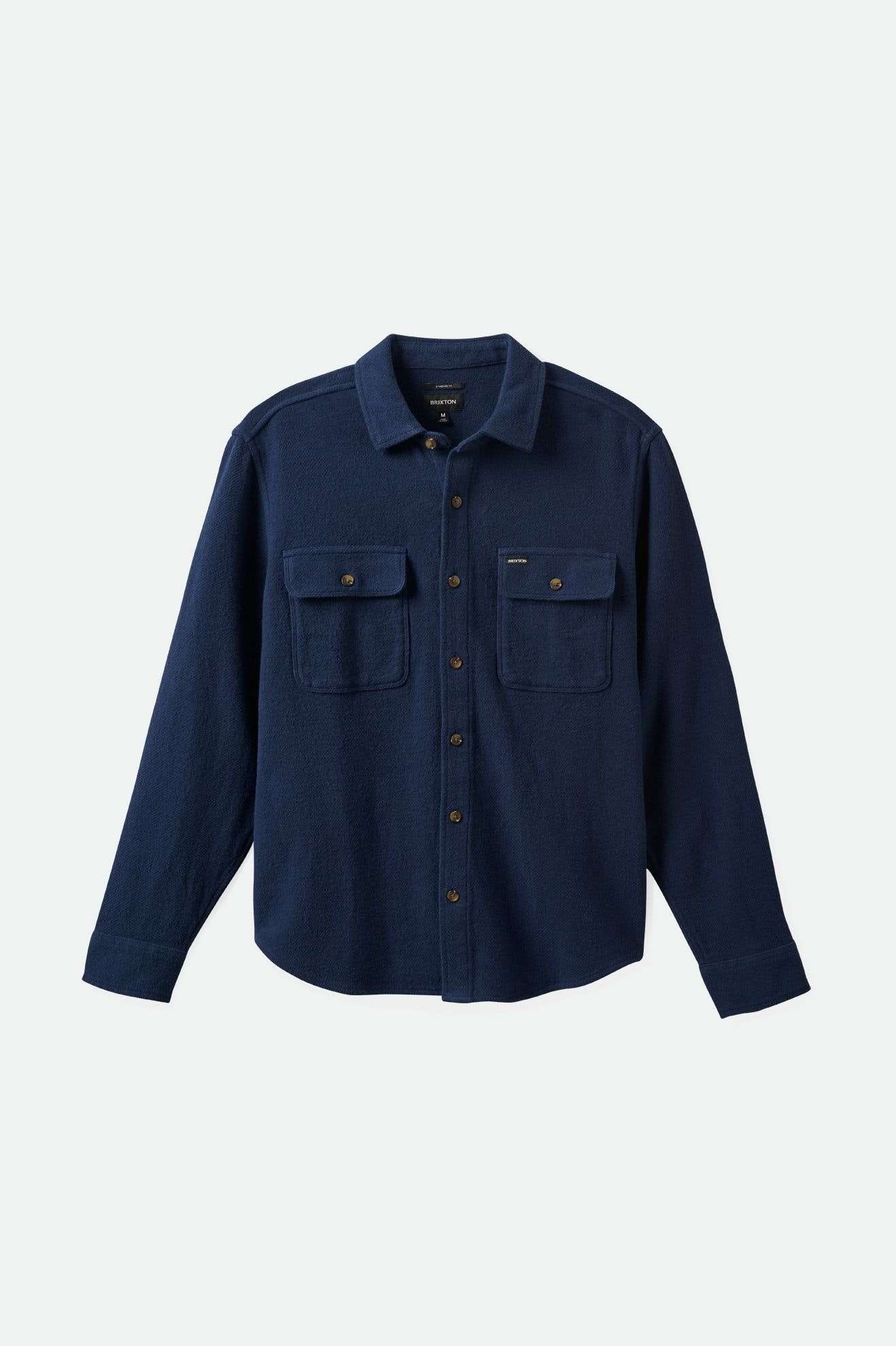 Brixton - Bowery Textured Twill Overshirt ~ Washed Navy