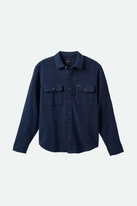 Brixton - Bowery Textured Twill Overshirt ~ Washed Navy