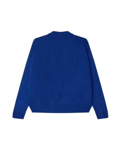Obey - Floral Zip Cardigan Blue