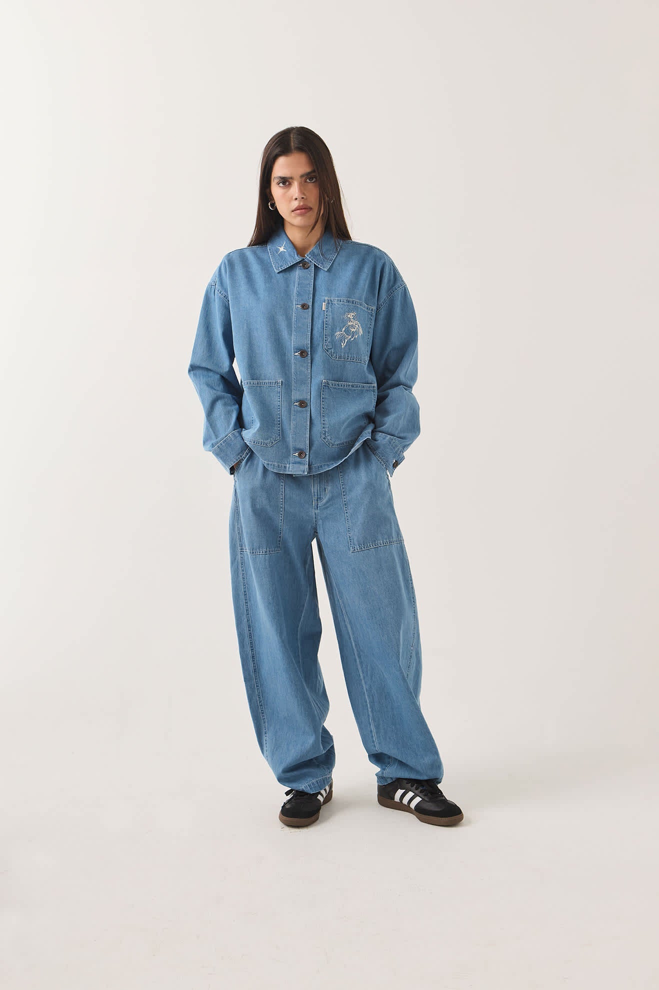 Brixton - W Barn Jacket Light Stone Wash-2