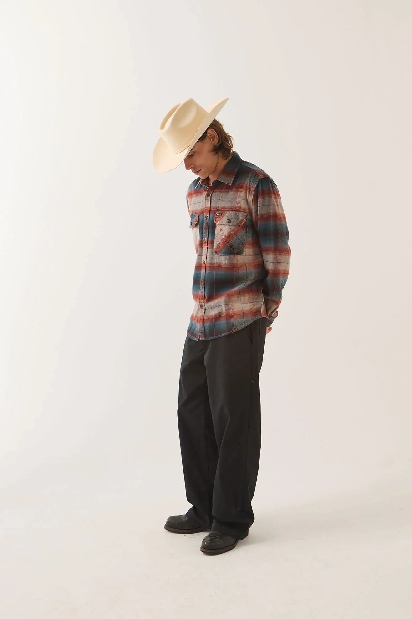 Brixton - Bowery Flannel Multi Shadow-3