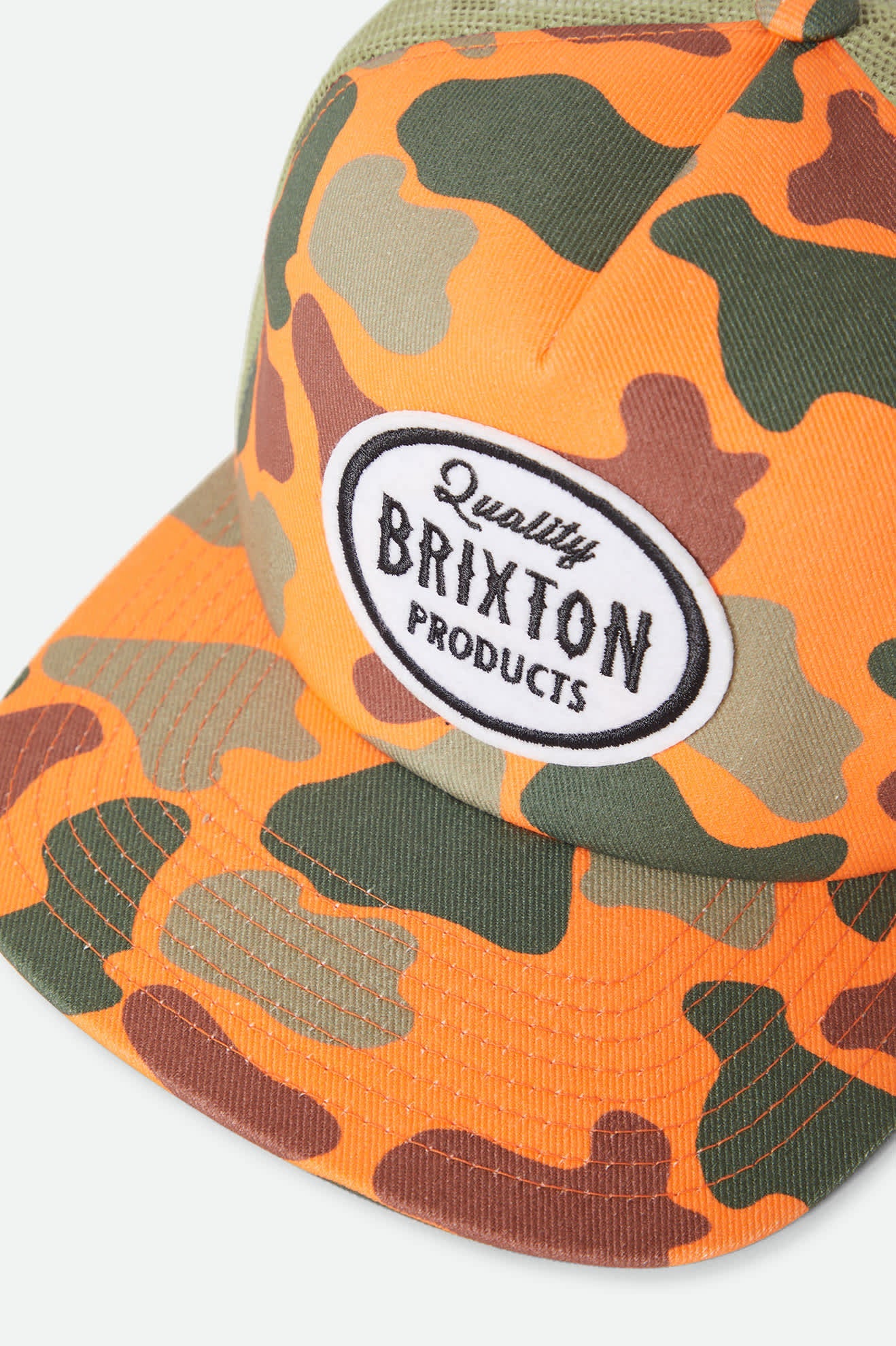 Brixton - Henry Trucker Hat Orange Duck Camo