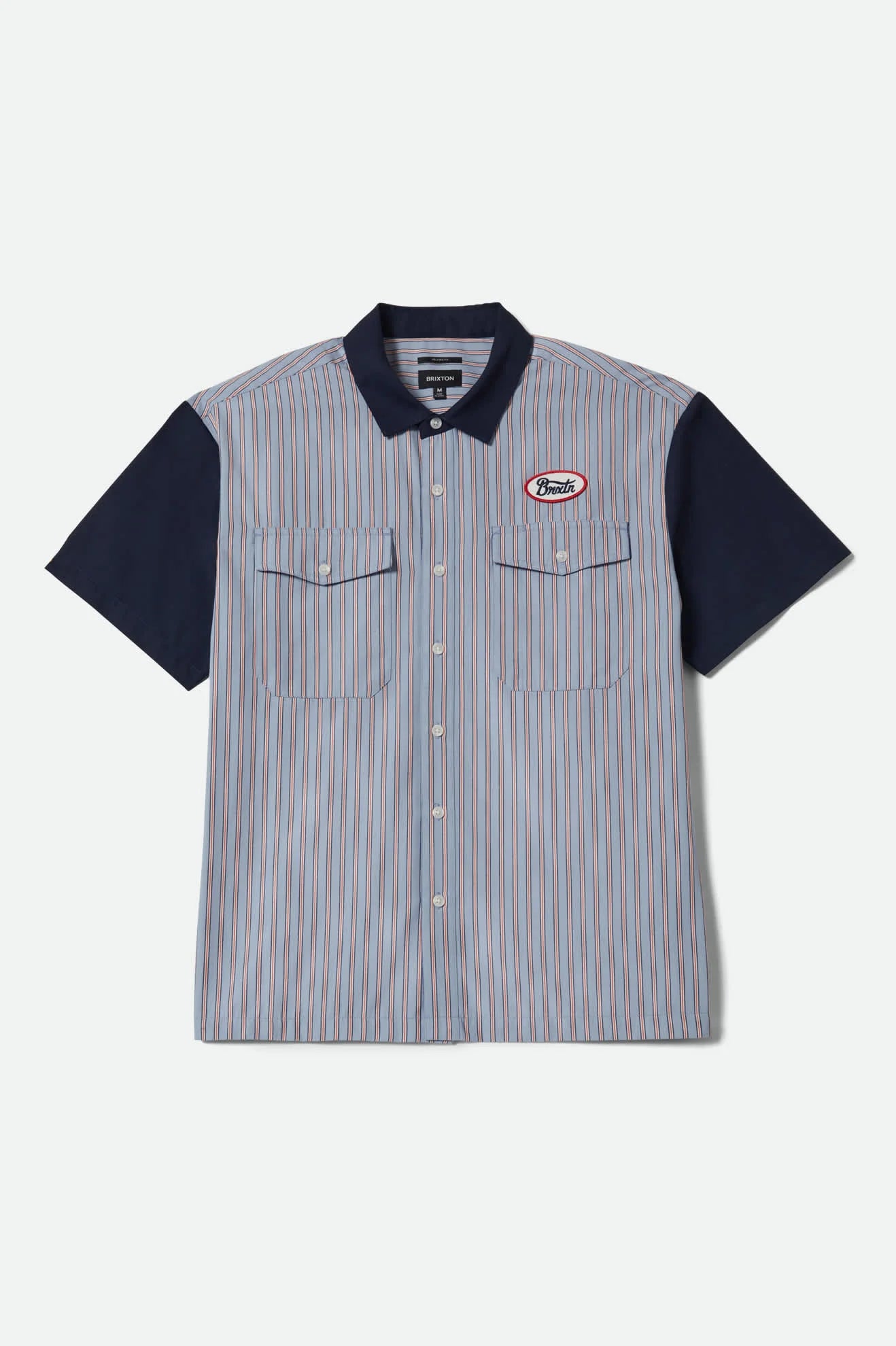 Brixton - Builders Olson Shirt Blue Aura Stripe
