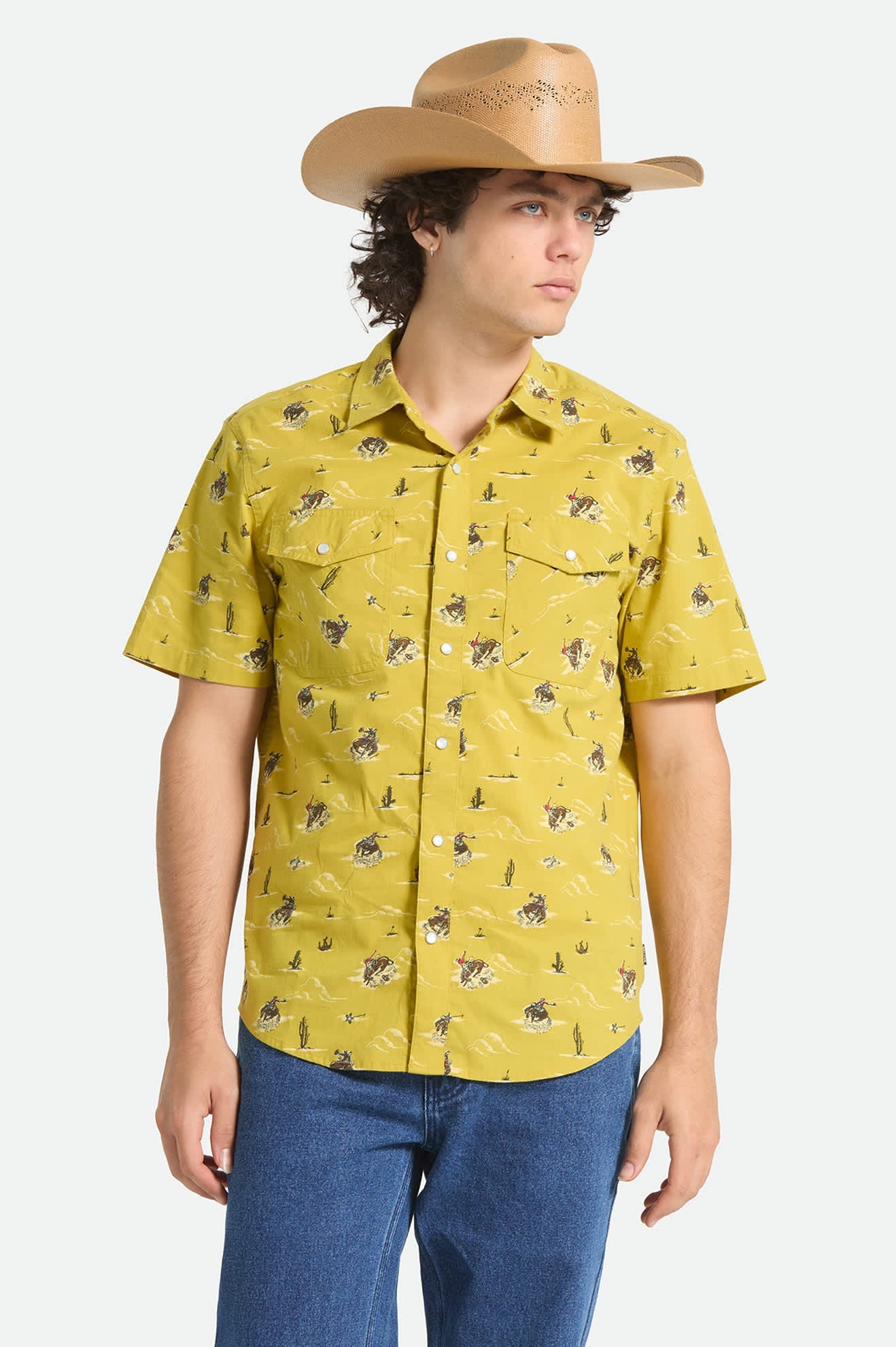 Brixton x Lone Star - Button Up Shirt Texas Gold